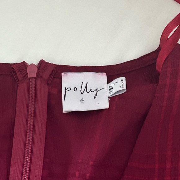 Princess polly String of Stars Romper playsuit wine size 0 - Picture 3 of 3